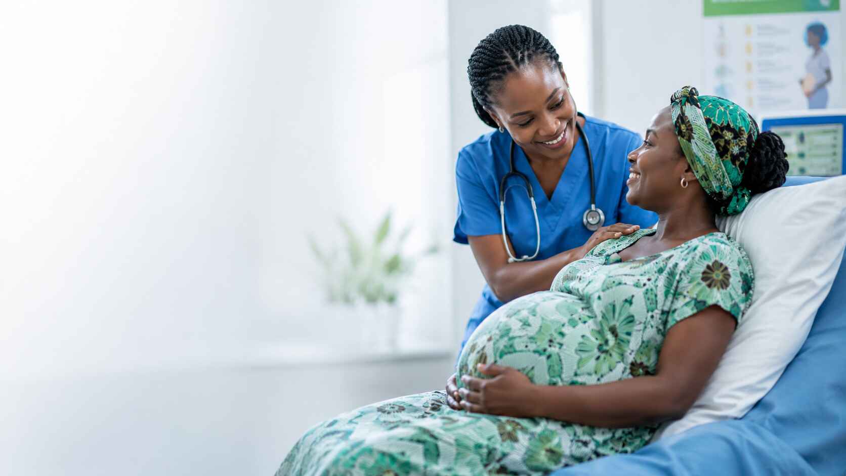 Child receiving a health check